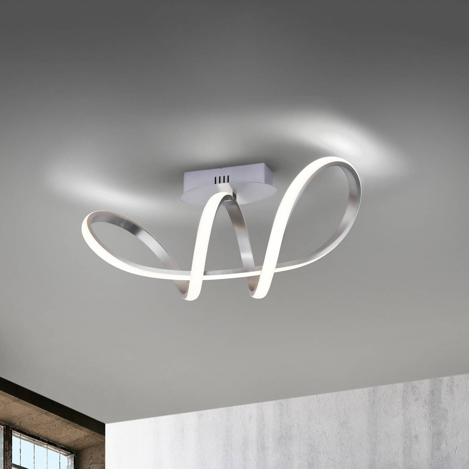 LED-Deckenleuchte Maria, dimmbar, aluminium LED-Deckenleuchte Maria, dimmbar, aluminium von JUST LIGHT.