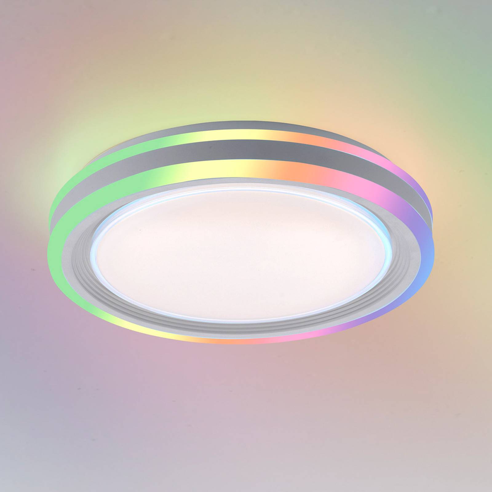LED-Deckenleuchte Spheric, CCT, RGB, Ø 40cm LED-Deckenleuchte Spheric, CCT, RGB, Ø 40cm von JUST LIGHT.