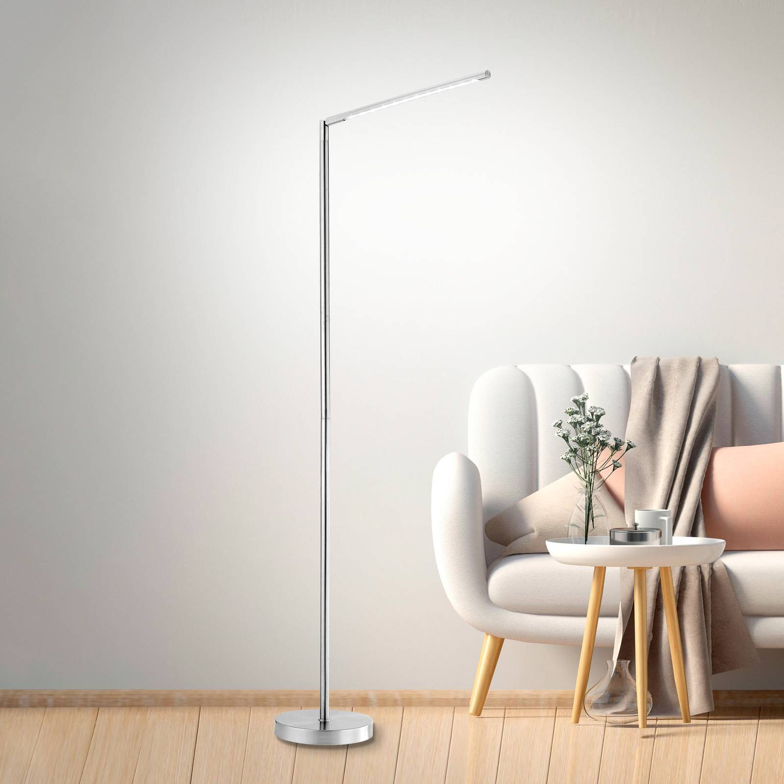 LED-Stehleuchte Dawda mit Dimmer, stahl LED-Stehleuchte Dawda mit Dimmer, stahl von JUST LIGHT.