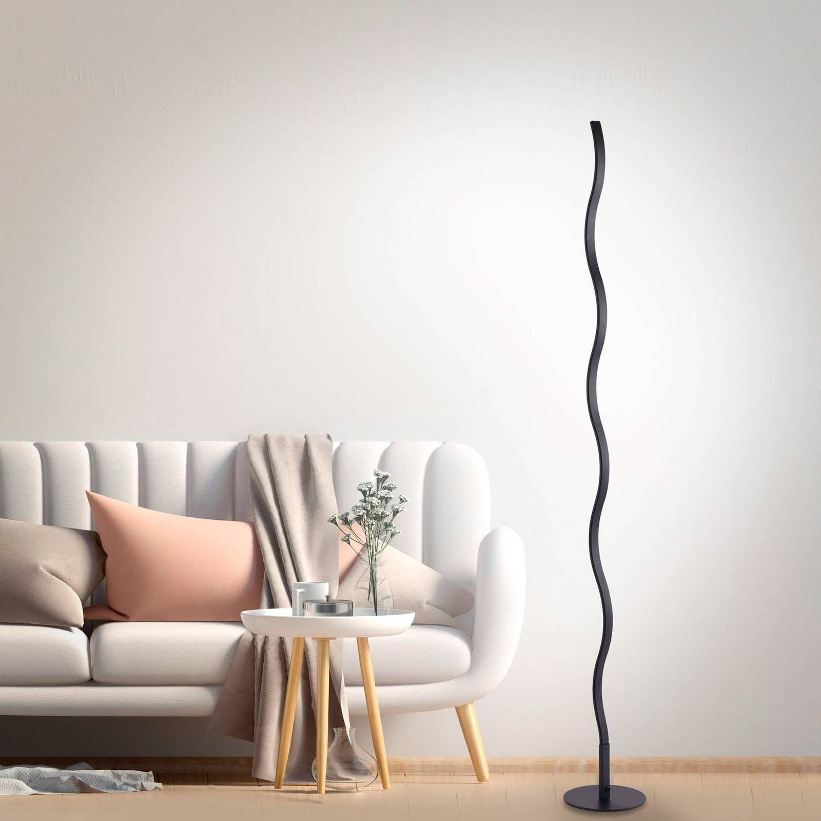 LED-Stehleuchte Wave 3.000K 120cm schwarz LED-Stehleuchte Wave 3.000K 120cm schwarz von JUST LIGHT.