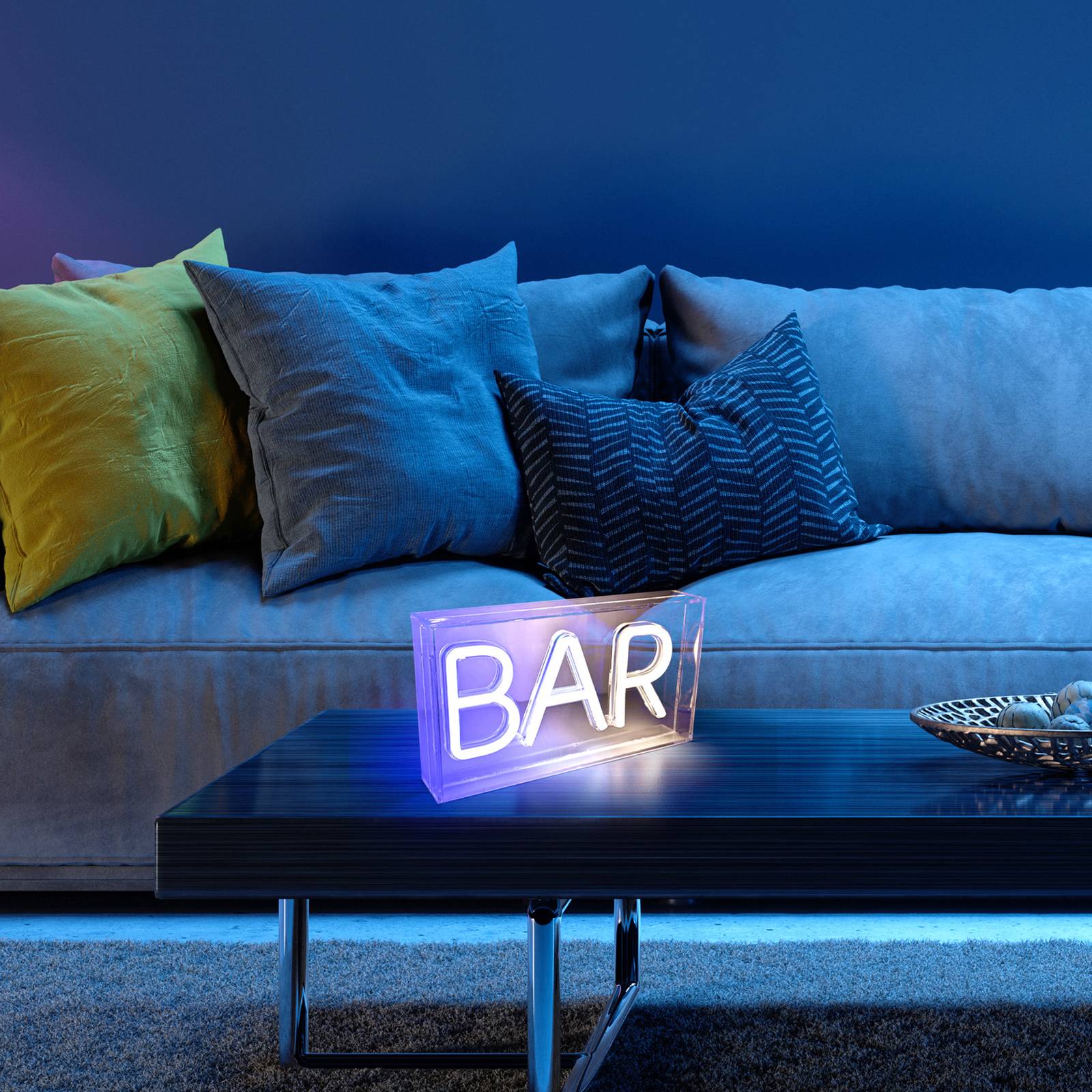 LED-Tischleuchte Neon Bar, USB von JUST LIGHT.