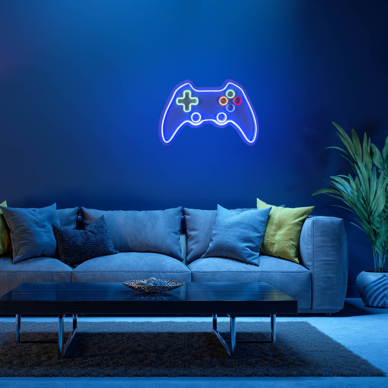 LED-Wandleuchte Neon Gamer, USB von JUST LIGHT.