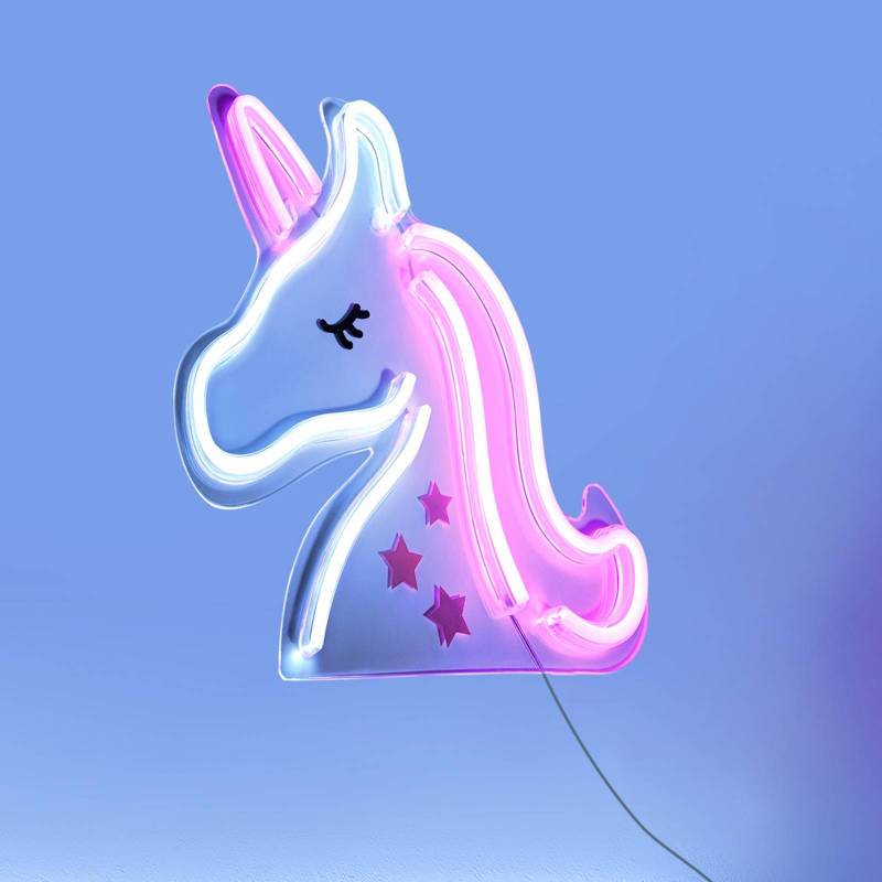 LED-Wandleuchte Neon Unicorn, USB von JUST LIGHT.