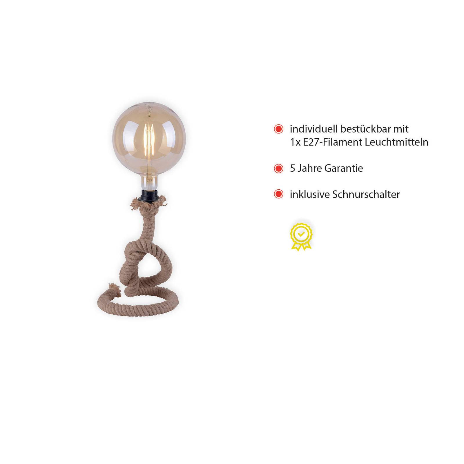Tischlampe Rope aus dickem Seil Tischlampe Rope aus dickem Seil von JUST LIGHT.
