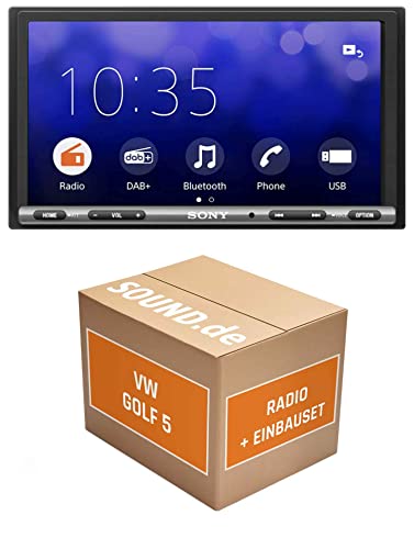 Autoradio Einbaupaket XAV-AX3250 passend für Golf V mit Lenkradfernbedienung | Apple CarPlay Android Auto Bluetooth von JUST SOUND best choice for caraudio