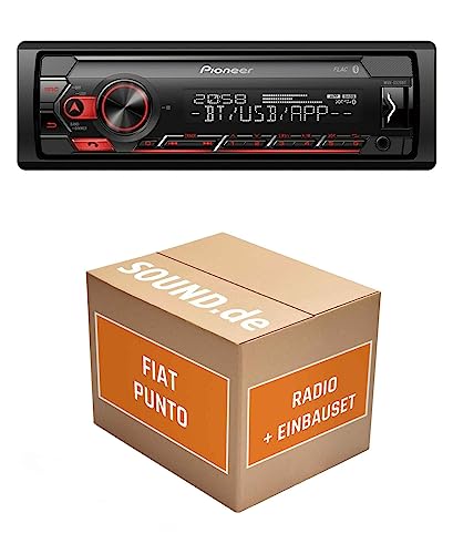 Autoradio Einbaupaket mit Pioneer MVH-S320BT passend für FIAT Punto Typ 188 | Bluetooth Telefonieren Audiostreaming von JUST SOUND best choice for caraudio