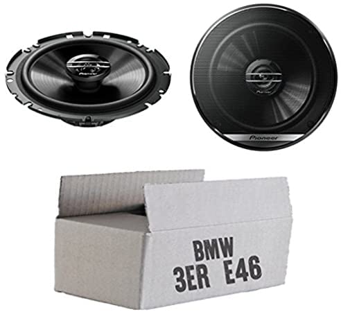 BMW 3er E46 - Lautsprecher Boxen Pioneer TS-G1720F - 16,5cm 2-Wege Koax Koaxiallautsprecher Auto Einbausatz - Einbauset von JUST SOUND best choice for caraudio