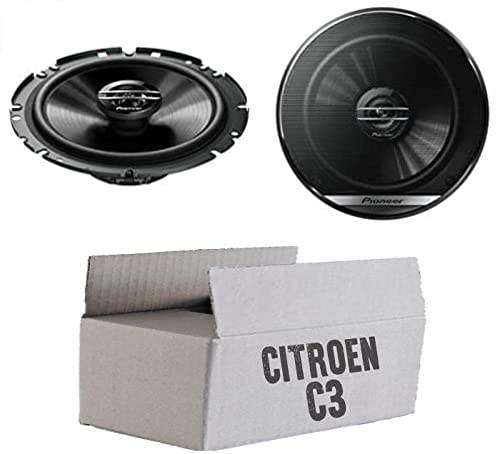 Citroen C3 + Pluriel - Lautsprecher Boxen Pioneer TS-G1720F - 16,5cm 2-Wege Koax Koaxiallautsprecher Auto Einbausatz - Einbauset von JUST SOUND best choice for caraudio