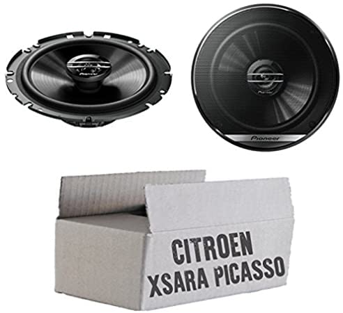 Citroen Xsara Picasso - Lautsprecher Boxen Pioneer TS-G1720F - 16,5cm 2-Wege Koax Koaxiallautsprecher Auto Einbausatz - Einbauset von JUST SOUND best choice for caraudio