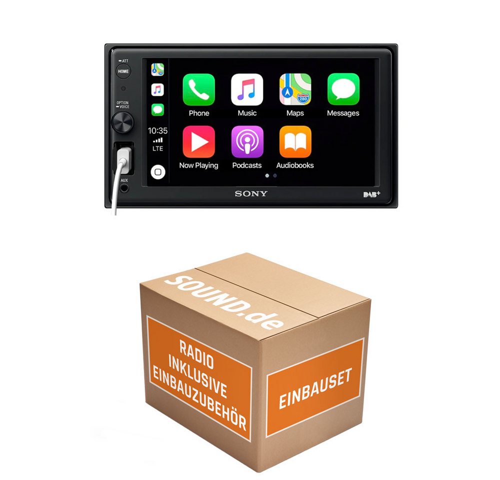 JUST SOUND best choice for caraudio Audi A4 B7 Concert Autoradio mit AX1005DB Bluetooth CarPlay Einbauset Autoradio von JUST SOUND best choice for caraudio