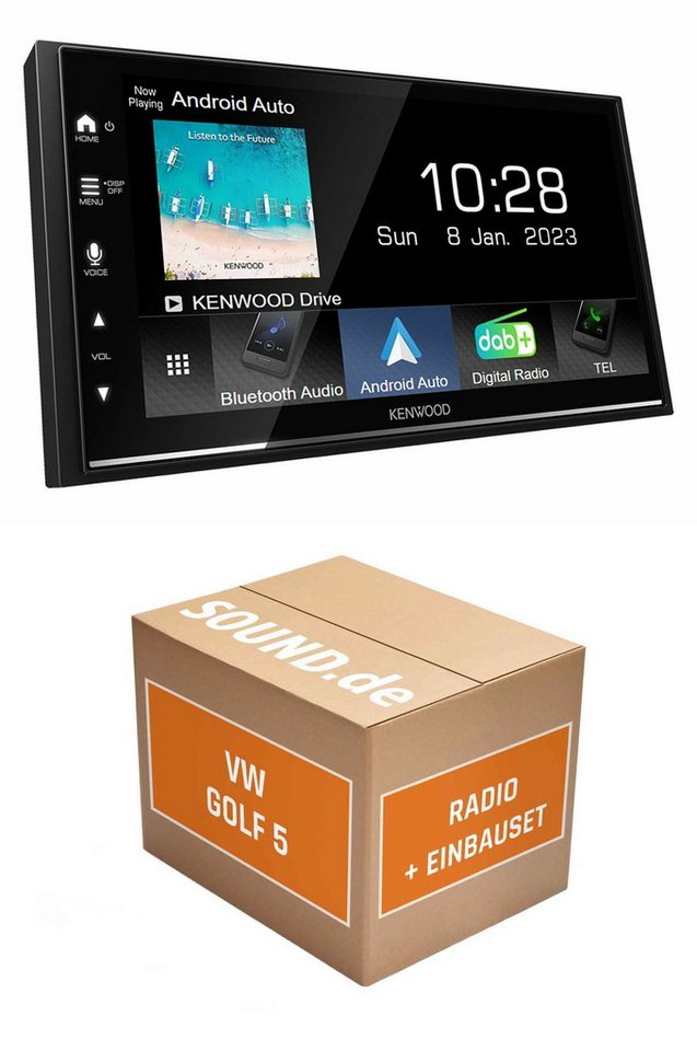 JUST SOUND best choice for caraudio Autoradio Einbaupaket DMX7722DABS passend für Golf V mit Lenkradfernb. Autoradio von JUST SOUND best choice for caraudio