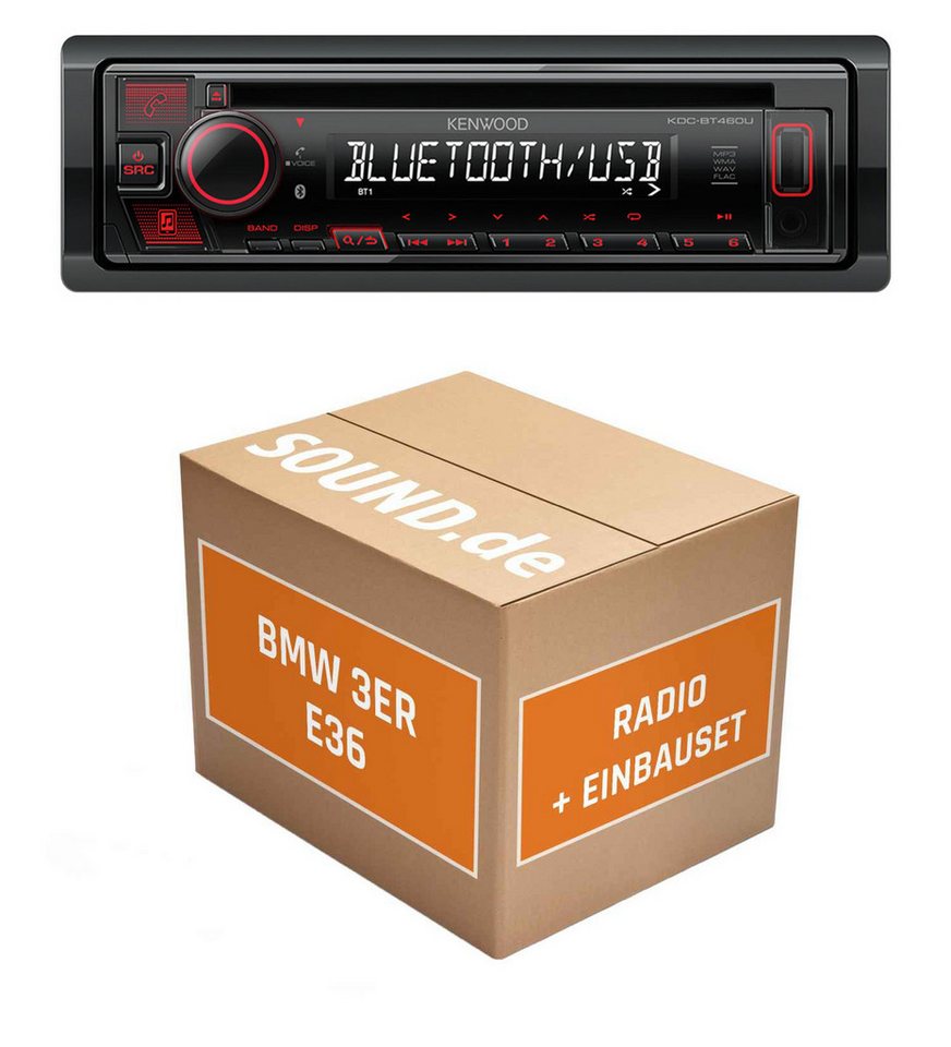JUST SOUND best choice for caraudio Autoradio Einbaupaket KDC-BT460U passend für BMW 3er E36 Autoradio von JUST SOUND best choice for caraudio