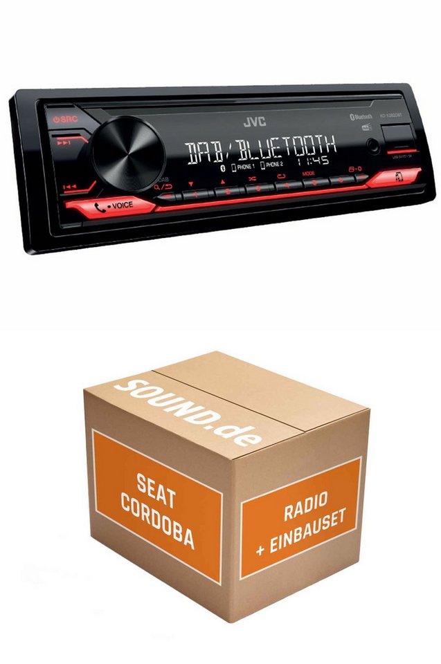 JUST SOUND best choice for caraudio Autoradio Einbaupaket mit KD-X282DBT für Seat Cordoba Typ 6K/6C Autoradio von JUST SOUND best choice for caraudio