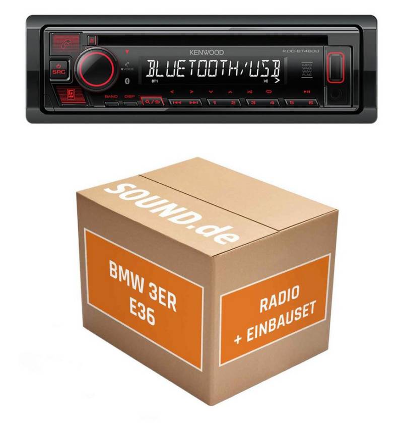 JUST SOUND best choice for caraudio Autoradio Einbaupaket mit KDC-BT460U für 3er BMW E36 mit Bose System Autoradio von JUST SOUND best choice for caraudio