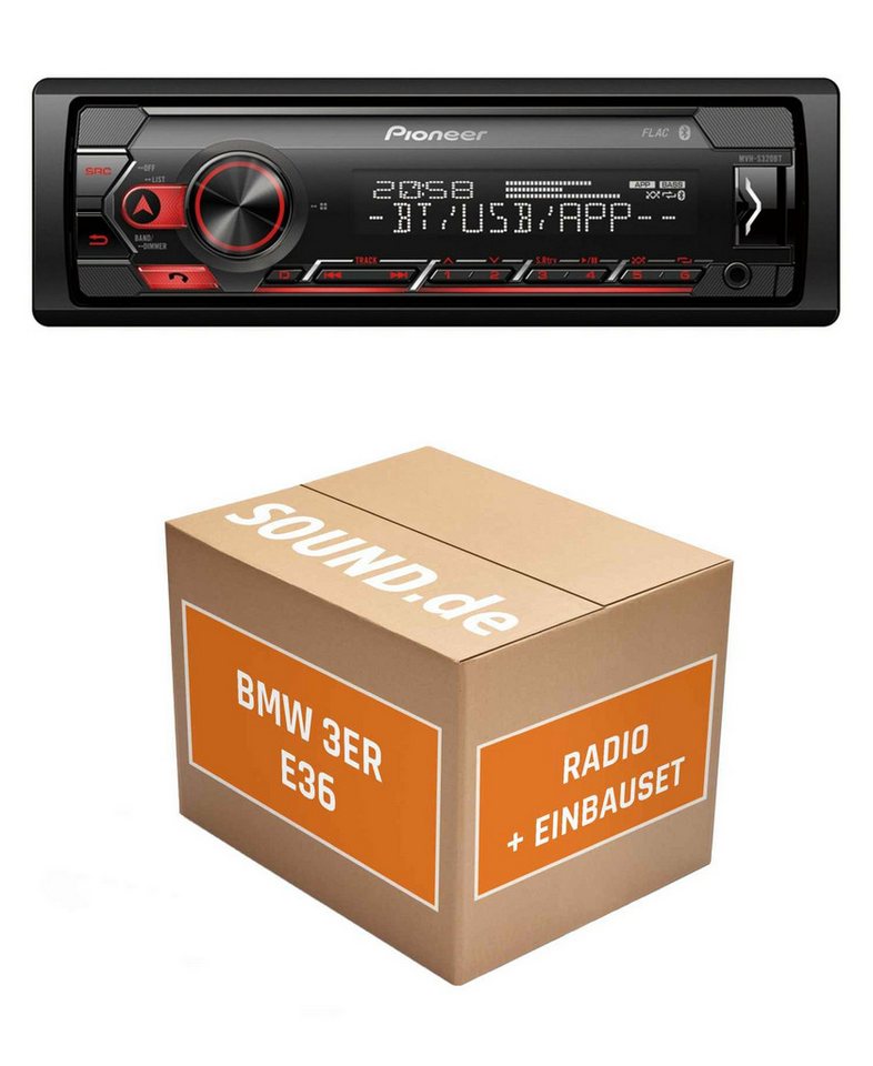 JUST SOUND best choice for caraudio Autoradio Einbaupaket mit MVH-S320BT für 3er BMW E36 mit Bose System Autoradio von JUST SOUND best choice for caraudio