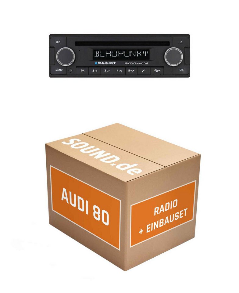 JUST SOUND best choice for caraudio Autoradio Einbaupaket mit Stockholm 400 passend für Audi 80 B3 Typ 89 Autoradio von JUST SOUND best choice for caraudio