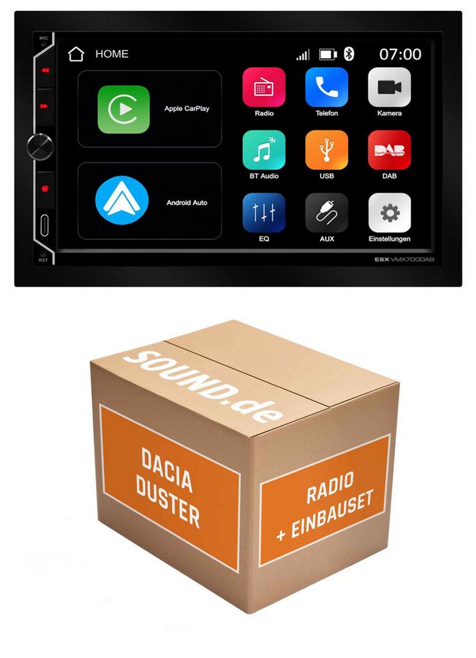 JUST SOUND best choice for caraudio Autoradio Einbauset ESX VMX700DAB Dacia Duster Autoradio JUST SOUND best choice for caraudio Autoradio Einbauset ESX VMX700DAB Dacia Duster Autoradio von JUST SOUND best choice for caraudio