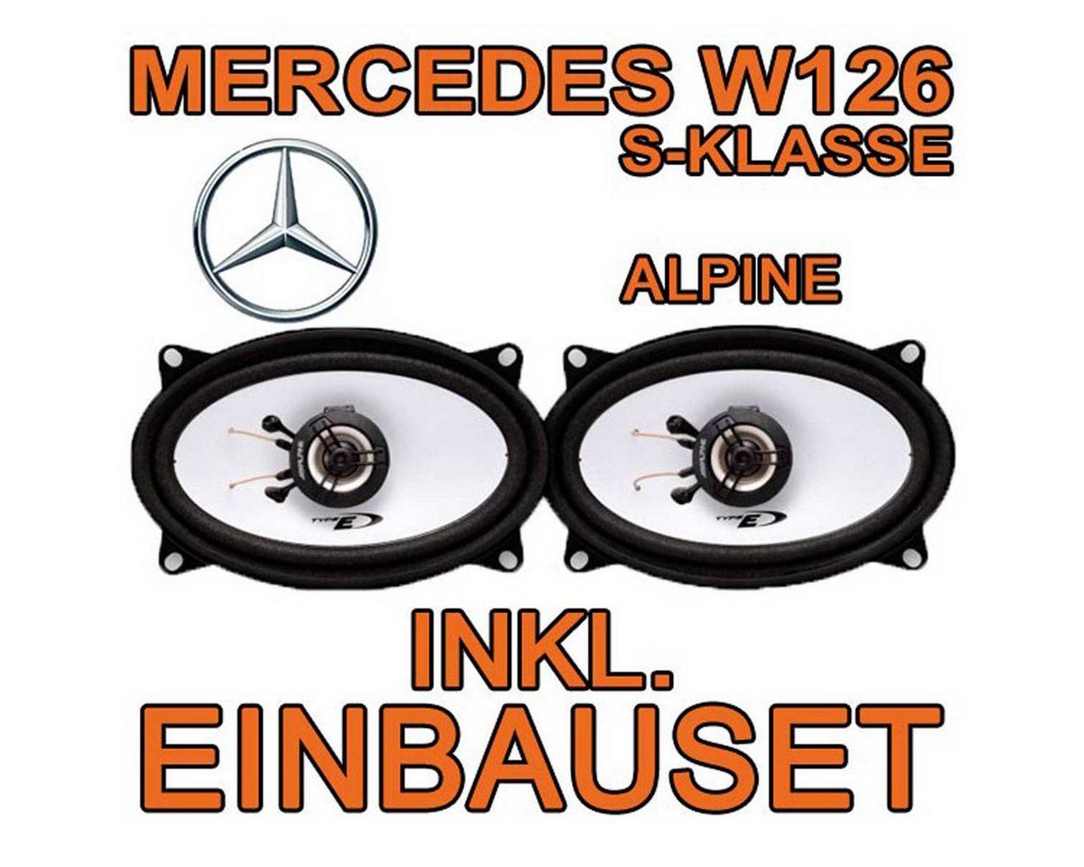 JUST SOUND best choice for caraudio Mercedes S-KW126 Lautsprecher Alpine SXE-4625S 4x6 Koax-System Auto-Lautsprecher (cm) von JUST SOUND best choice for caraudio
