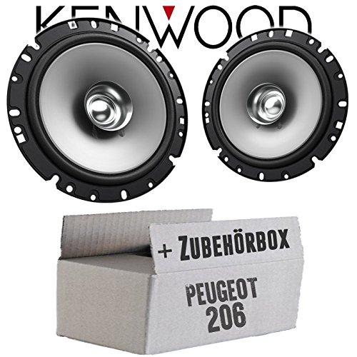 Lautsprecher Boxen Kenwood KFC-S1756-16,5cm Koax Auto Einbauzubehör - Einbauset passend für Peugeot 206 - justSOUND von JUST SOUND best choice for caraudio