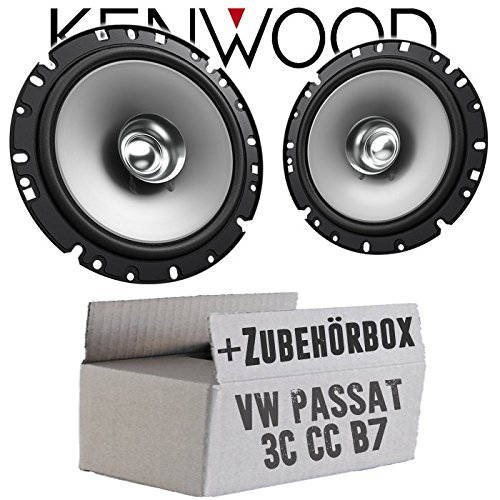 Lautsprecher Boxen Kenwood KFC-S1756-16,5cm Koax Auto Einbauzubehör - Einbauset passend für VW Passat 3C CC B6 B7 Front - justSOUND von JUST SOUND best choice for caraudio