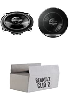 Lautsprecher Boxen Pioneer TS-G1320F - 13cm 2-Wege 130mm PKW Koaxiallautsprecher Auto Einbausatz - Einbauset für Renault Clio 2 Front Heck - justSOUND von JUST SOUND best choice for caraudio