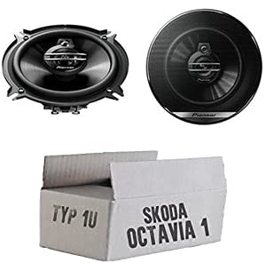 Lautsprecher Einbauset passend mit Pioneer TS-G1330F - 13cm 3-Wege 130mm Triaxe 250W Auto Einbausatz - für Skoda Octavia 1 1U Heck von JUST SOUND best choice for caraudio