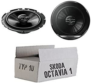 Lautsprecher Boxen Pioneer TS-G1720F - 16,5cm 2-Wege Koax Koaxiallautsprecher Auto Einbausatz - Einbauset passend für Skoda Octavia 1 1U Front - justSOUND von JUST SOUND best choice for caraudio