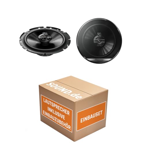 Lautsprecher Einbauset passend mit Pioneer TS-G1730F - 16,5cm 3-Wege Koax Paar PKW 300WATT Koaxiallautsprecher Auto Einbausatz für Peugeot Partner von JUST SOUND best choice for caraudio