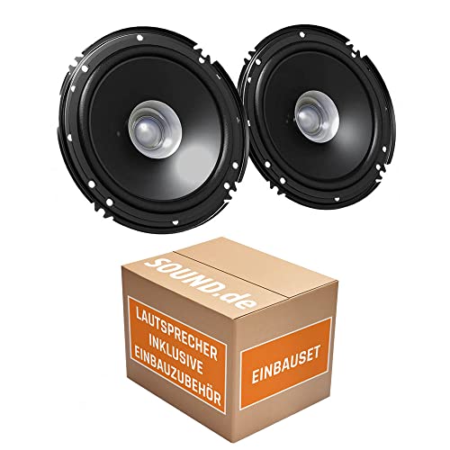 Lautsprecher Einbauset passend mit JVC CS-J610X 16,5cm Auto Einbauzubehör 300Watt Koaxe KFZ PKW Paar für Skoda Fabia 2 5J Front Heck von JUST SOUND best choice for caraudio