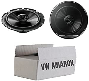 VW Amarok Front Heck - Lautsprecher Boxen Pioneer TS-G1720F - 16,5cm 2-Wege Koax Koaxiallautsprecher Auto Einbausatz - Einbauset von JUST SOUND best choice for caraudio