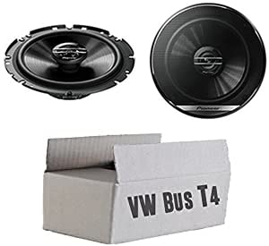 VW Bus T4 Front - Lautsprecher Boxen Pioneer TS-G1720F - 16,5cm 2-Wege Koax Koaxiallautsprecher Auto Einbausatz - Einbauset von JUST SOUND best choice for caraudio