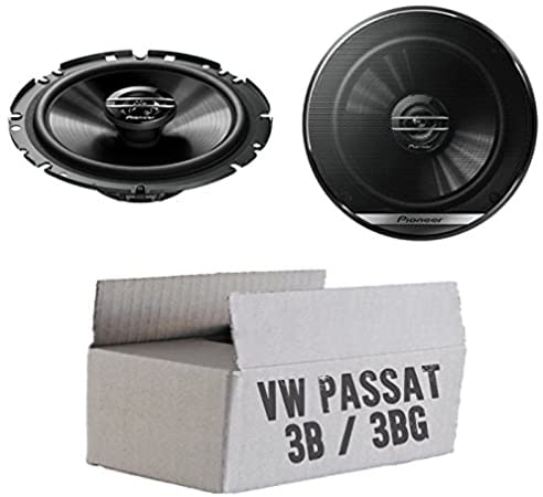 VW Passat 3B/3BG - Lautsprecher Boxen Pioneer TS-G1720F - 16,5cm 2-Wege Koax Koaxiallautsprecher Auto Einbausatz - Einbauset von JUST SOUND best choice for caraudio