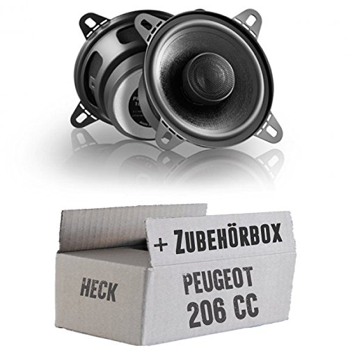 Eton PRX110.2-10cm Koax-System Lautsprecher - Einbauset passend für Peugeot 206 CC Heck - justSOUND von JUST SOUND