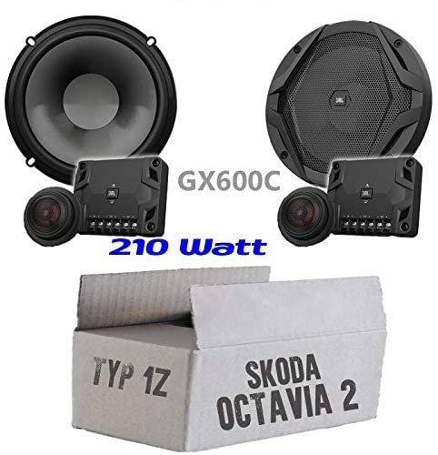 JBL GX600C | 2-Wege | 16,5cm Lautsprecher System - Einbauset passend für Skoda Octavia 2 1Z Front - justSOUND von JUST SOUND