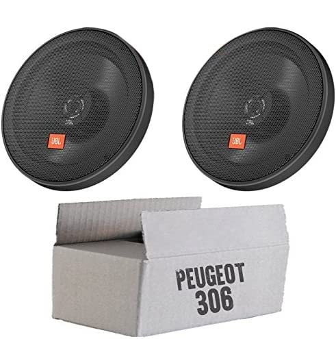 JBL STAGE2 624 | 2-Wege | 16,5cm Koax Lautsprecher - Einbauset passend für Peugeot 306 Front - justSOUND von JUST SOUND