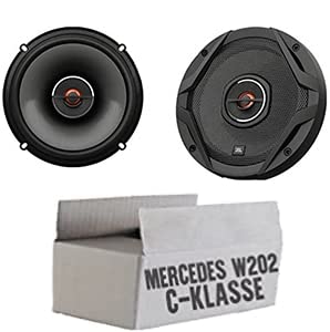 JUST SOUND Lasse W202 Front - JBL GX602 | 2-Wege | 16,5cm Koax Lautsprecher - Einbauset passend für Mercedes C-Klasse Best Choice for caraudio von JUST SOUND