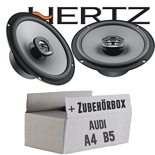 Lautsprecher Boxen Hertz X 165-16,5cm Koax Auto Einbauzubehör - Einbauset passend für Audi A4 B5 Ablage Heck - justSOUND von JUST SOUND