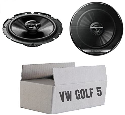 VW Golf 5 - Lautsprecher Boxen Pioneer TS-G1720F - 16,5cm 2-Wege Koax Koaxiallautsprecher Auto Einbausatz - Einbauset von JUST SOUND