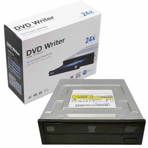 HP Hitachi-LG 24x SATA interner DVD-RW Brenner Rewriter Super Multi DL schwarz CD+/-RW, DVD+/-RW, DVD DL, 4-24x, 145ms DVD von JUSTOP