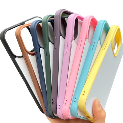 JUSTRY 5 Sets Sublimation Blanks Phone Case Bulk Covers Compatible with iPhone 13 Pro Max, 6.7 Inch, 2 in 1 2D DIY Clear Case Soft Rubber Cover+Inserts Matte,Easy to Sublimate Customized Sub JUSTRY 5 Sets Sublimation Blanks Phone Case Bulk Covers Compatible with iPhone 13 Pro Max, 6.7 Inch, 2 in 1 2D DIY Clear Case Soft Rubber Cover+Inserts Matte,Easy to Sublimate Customized Sub von JUSTRY