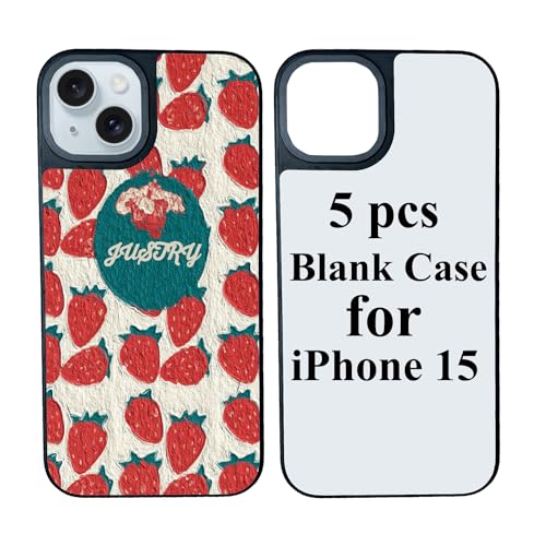 JUSTRY 5 Sets Sublimation Blanks Phone Case Bulk Covers Compatible with iPhone 15, 6.1 Inch, 2 in 1 2D DIY Case Soft Rubber Cover+Inserts Matte,Easy to Sublimate Customized Wholesale Pack JUSTRY 5 Sets Sublimation Blanks Phone Case Bulk Covers Compatible with iPhone 15, 6.1 Inch, 2 in 1 2D DIY Case Soft Rubber Cover+Inserts Matte,Easy to Sublimate Customized Wholesale Pack von JUSTRY