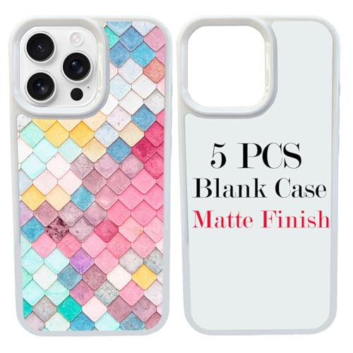 JUSTRY 5 Sets Sublimationsdruck-Blanko-Handyhüllen für iPhone 16 Pro Max, 17,5 cm, 2-in-1, 2D-DIY-TPU-Blanko-Handyhülle, weiche Gummi-Abdeckung + Einsätze, matt, einfach zu sublimieren JUSTRY 5 Sets Sublimationsdruck-Blanko-Handyhüllen für iPhone 16 Pro Max, 17,5 cm, 2-in-1, 2D-DIY-TPU-Blanko-Handyhülle, weiche Gummi-Abdeckung + Einsätze, matt, einfach zu sublimieren von JUSTRY