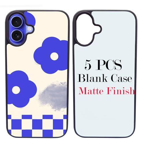 JUSTRY 5 Sets Sublimationsdruck-Rohlinge, kompatibel mit iPhone 16, 15,4 cm, 2-in-1-2D-Schutzhülle zum Selbermachen, weiche Gummi-Abdeckung + Einsätze, matt, einfach zu sublimieren, individuelles JUSTRY 5 Sets Sublimationsdruck-Rohlinge, kompatibel mit iPhone 16, 15,4 cm, 2-in-1-2D-Schutzhülle zum Selbermachen, weiche Gummi-Abdeckung + Einsätze, matt, einfach zu sublimieren, individuelles von JUSTRY