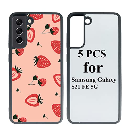 JUSTRY 5 Stück Sublimationsrohlinge Handyhülle kompatibel mit Samsung Galaxy S21 FE 5G Hülle, 2 in 1 2D Weiche Gummi TPU Blank DIY Handyhülle Heizpresse, einfach zu sublimieren Glitzer-Finish JUSTRY 5 Stück Sublimationsrohlinge Handyhülle kompatibel mit Samsung Galaxy S21 FE 5G Hülle, 2 in 1 2D Weiche Gummi TPU Blank DIY Handyhülle Heizpresse, einfach zu sublimieren Glitzer-Finish von JUSTRY
