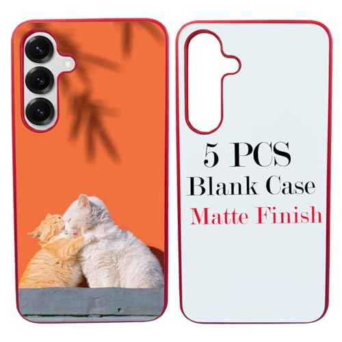 JUSTRY 5 x Sublimationsdruck-Handyhüllen für Samsung Galaxy S25, einfach zu sublimieren, 2-in-1-2D-Hülle, weiches Gummi, bedruckbar, Sub-Wärmeübertragungs-Handyhülle, matt, Großhandelspackung JUSTRY 5 x Sublimationsdruck-Handyhüllen für Samsung Galaxy S25, einfach zu sublimieren, 2-in-1-2D-Hülle, weiches Gummi, bedruckbar, Sub-Wärmeübertragungs-Handyhülle, matt, Großhandelspackung von JUSTRY
