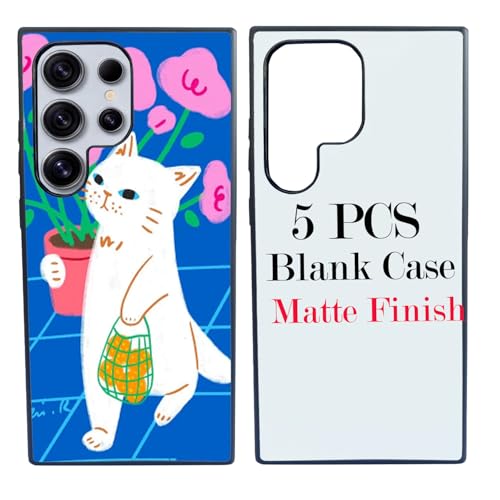 JUSTRY Sublimationsdruck-Handyhüllen für Samsung Galaxy S24 Ultra, einfach zu sublimieren, 2D-Hülle, weiches Gummi, bedruckbar, Sub-Wärmeübertragung, 5 Stück JUSTRY Sublimationsdruck-Handyhüllen für Samsung Galaxy S24 Ultra, einfach zu sublimieren, 2D-Hülle, weiches Gummi, bedruckbar, Sub-Wärmeübertragung, 5 Stück von JUSTRY