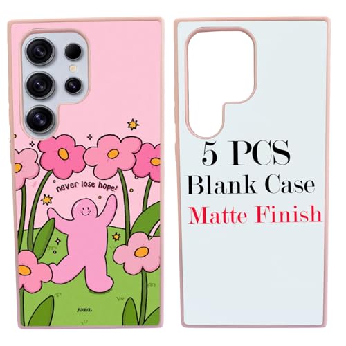 JUSTRY Sublimationsdruck-Handyhüllen für Samsung Galaxy S24 Ultra, einfach zu sublimieren, 2D-Hülle, weiches Gummi, bedruckbar, Sub-Wärmeübertragung, 5 Stück von JUSTRY