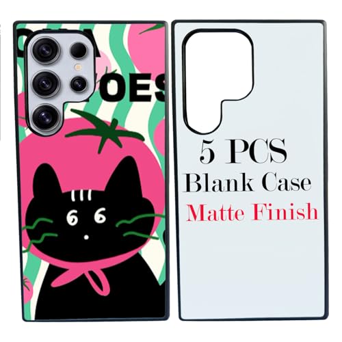 JUSTRY Sublimationsdruck-Handyhüllen für Samsung Galaxy S24 Ultra, einfach zu sublimieren, 2D-Hülle, weiches Gummi, bedruckbar, Sub-Wärmeübertragung, 5 Stück von JUSTRY
