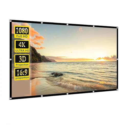 120 Zoll 16:9 Tragbarer, Faltbarer Projektor, schwarzer Rand, 3 cm Polyester mittlerer Dicke, 1080P 3D 4K HD, hochdichter Stoffvorhang for Video- und Filmprojektoren mit Trageband for Home, Backyard, 120 Zoll 16:9 Tragbarer, Faltbarer Projektor, schwarzer Rand, 3 cm Polyester mittlerer Dicke, 1080P 3D 4K HD, hochdichter Stoffvorhang for Video- und Filmprojektoren mit Trageband for Home, Backyard, von JUTTVF