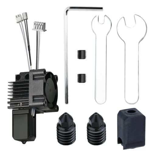 JUUPINE Hot end kit for Bambu lab X1/X1C/X1E only (all-in-one with fan), 3D printer print head with cooling fan kit (including silicone socks & 2 0.4mm hardened steel nozzles) von JUUPINE